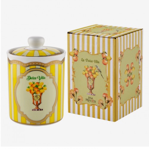 Lisa Minotti Sarı Porselen Saklama Kabı 700 Ml LMPPLBC700YL
