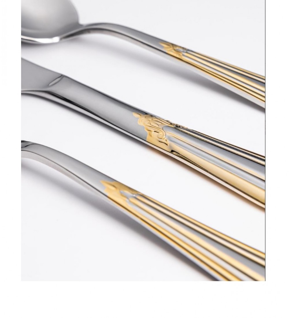 Maxx Doria Prague G Decorated 6 Kişilik 42 Parça Çatal Kaşık Bıçak Takımı PA1059