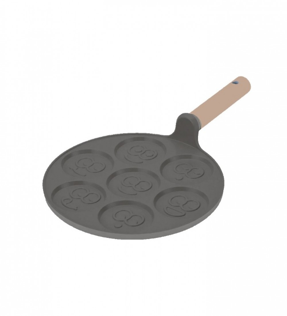 NEOFLAM FİKA ALÜMİNYUM DÖKÜM PANCAKE TAVASI 26CM GRİ D-NEOGPC126