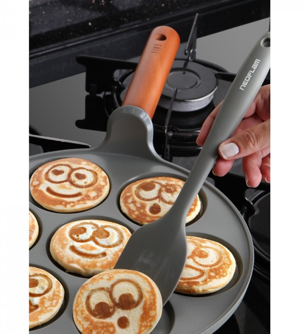 NEOFLAM FİKA ALÜMİNYUM DÖKÜM PANCAKE TAVASI 26CM GRİ D-NEOGPC126