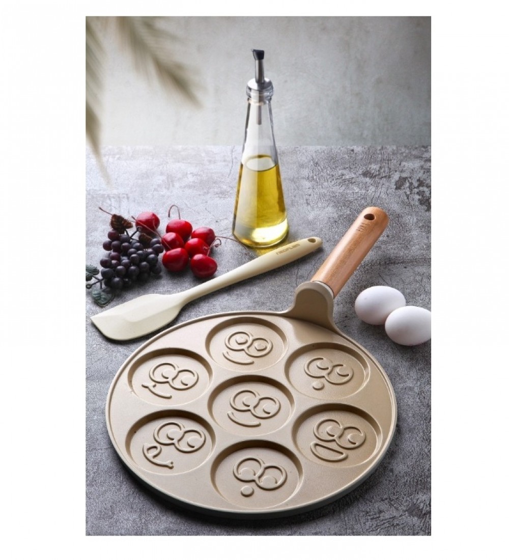 NEOFLAM FİKA ALÜMİNYUM DÖKÜM PANCAKE TAVASI 26CM BEJ D-NEOFPC126