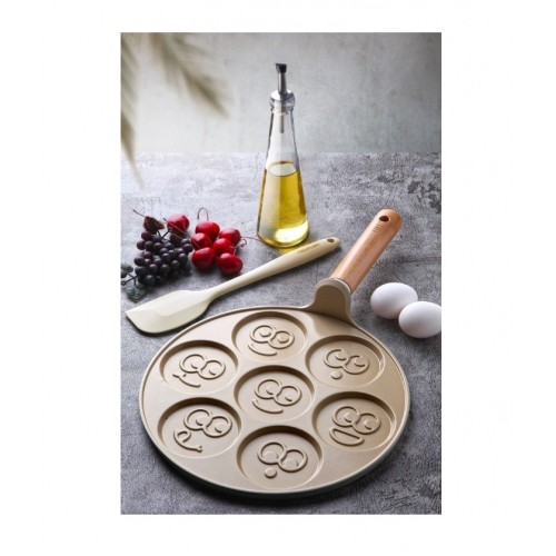 NEOFLAM FİKA ALÜMİNYUM DÖKÜM PANCAKE TAVASI 26CM BEJ D-NEOFPC126 