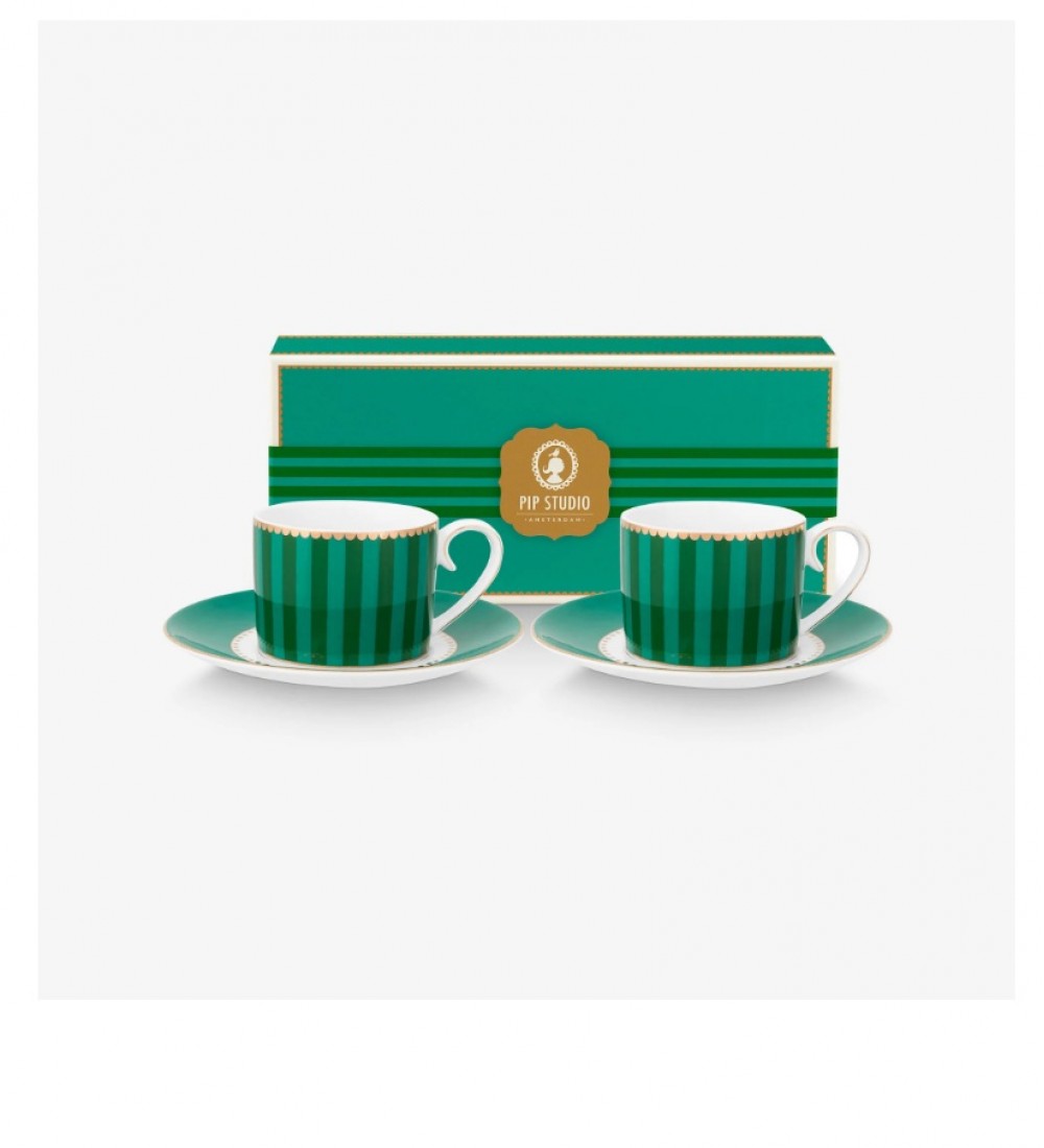 Pip Studio Yeşil Porselen Kahve Fincan Seti 90 Ml 51004228