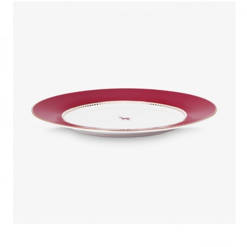 PİP STUDİO Kırmızı Geyikli Porselen Yemek Tabağı 26,5 