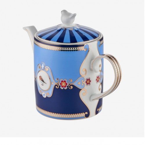Love Birds Pip Studio Mavi Porselen Demlik 1300 Ml 