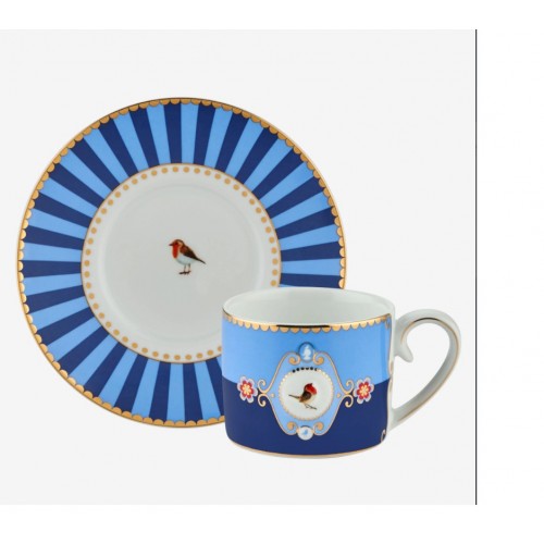 Pip Studio Mavi Porselen Kahve Fincanı 125 Ml Love Birds 51004211