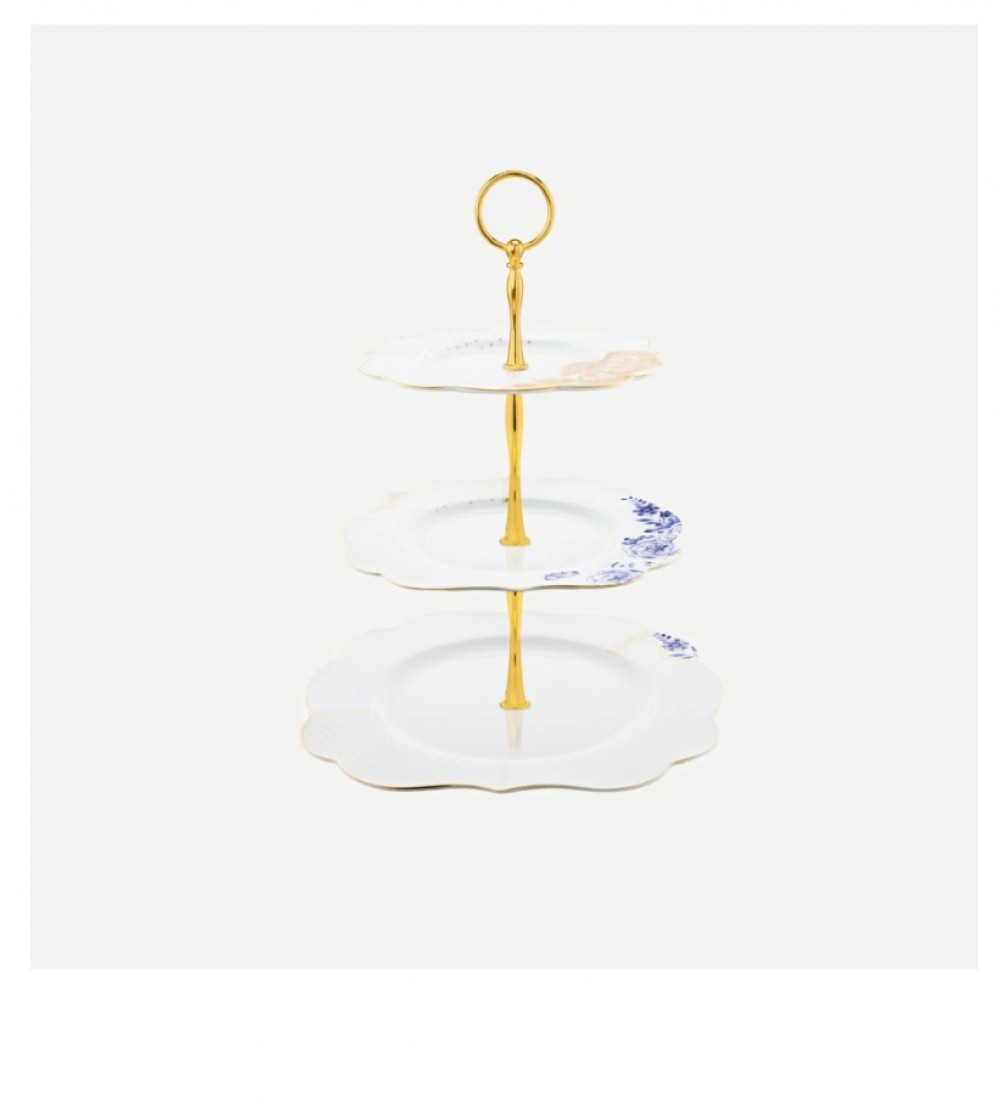 Pip Studio Mavi Beyaz Porselen 3 Katlı Servis 28 Cm 51018070