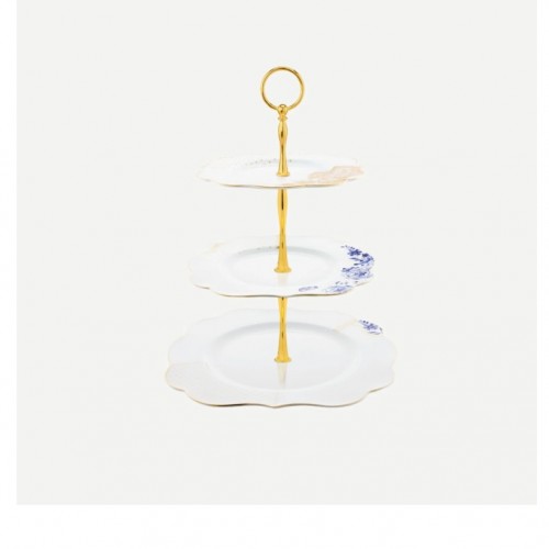 Pip Studio Mavi Beyaz Porselen 3 Katlı Servis 28 Cm 51018070