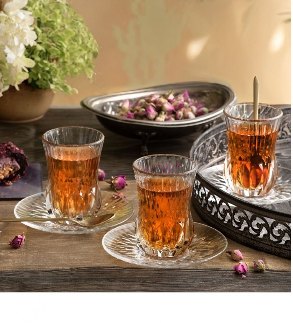 RCR Adagio Yüksek Kalite Cam 6'lı Çay Bardağı 140 ml