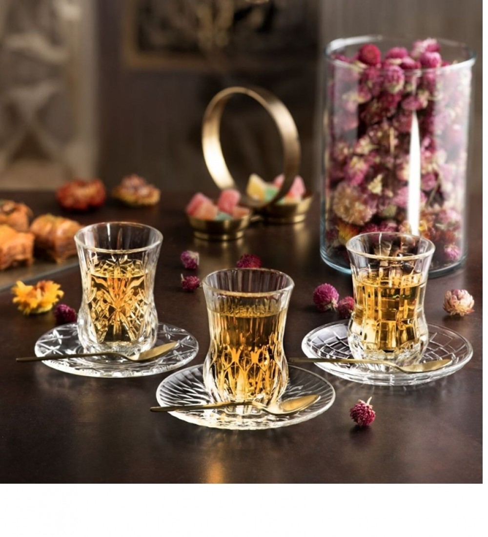 RCR Adagio Yüksek Kalite Cam 6'lı Çay Bardağı 140 ml