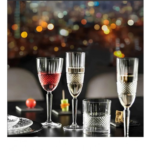 RCR Brillante Yüksek Kalite Cam 6'lı Flüt Kadeh Seti 185 ml