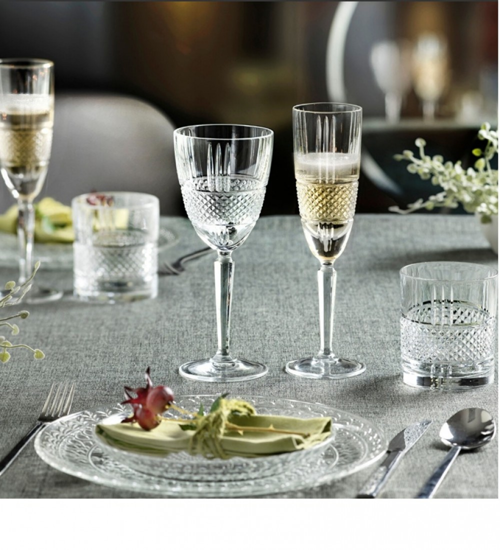 RCR Brillante Yüksek Kalite Cam 6'lı Flüt Kadeh Seti 185 ml