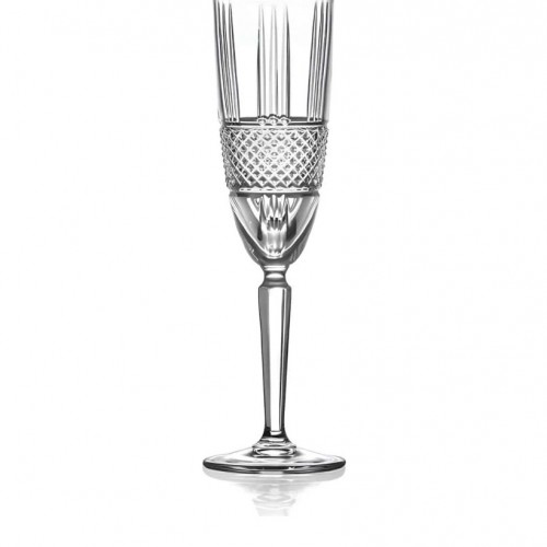 RCR Brillante Yüksek Kalite Cam 6'lı Flüt Kadeh Seti 185 ml