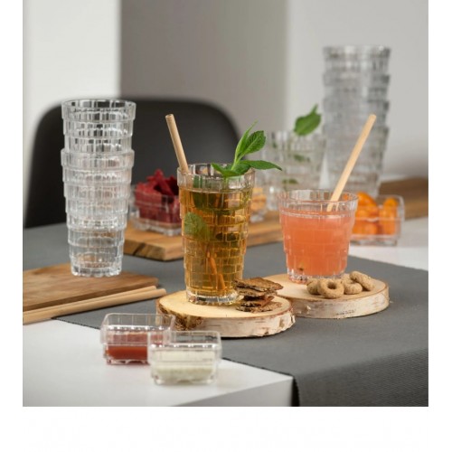 RCR Stack Yüksek Kalite Cam 6'lı Meşrubat Bardağı Seti 390 ml
