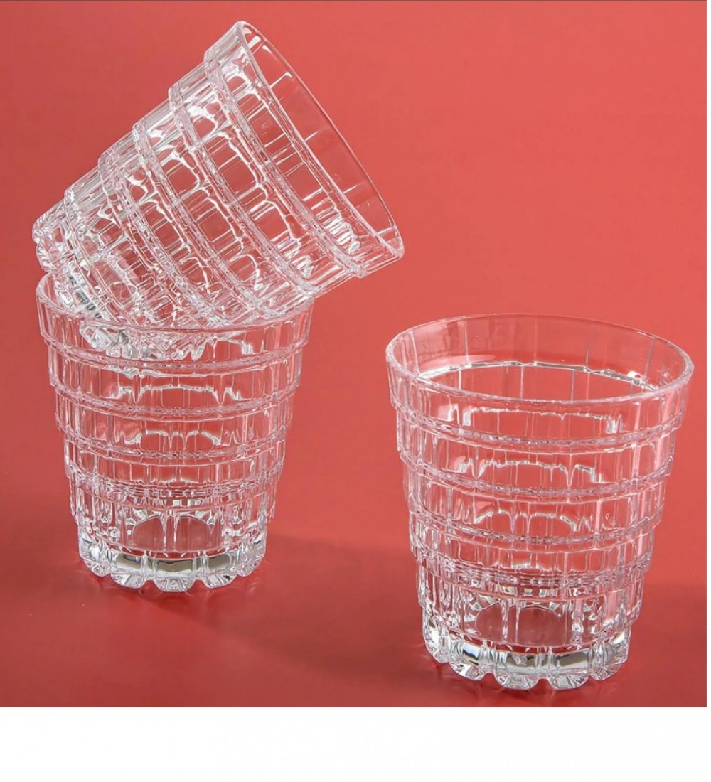 RCR Stack Yüksek Kalite Cam 6'lı Su Bardağı Seti 320 ml