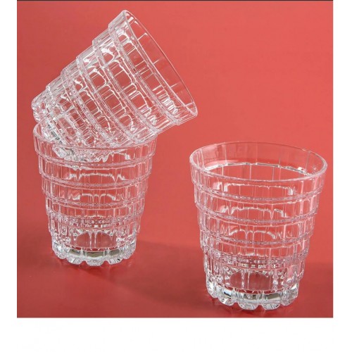 RCR Stack Yüksek Kalite Cam 6'lı Su Bardağı Seti 320 ml