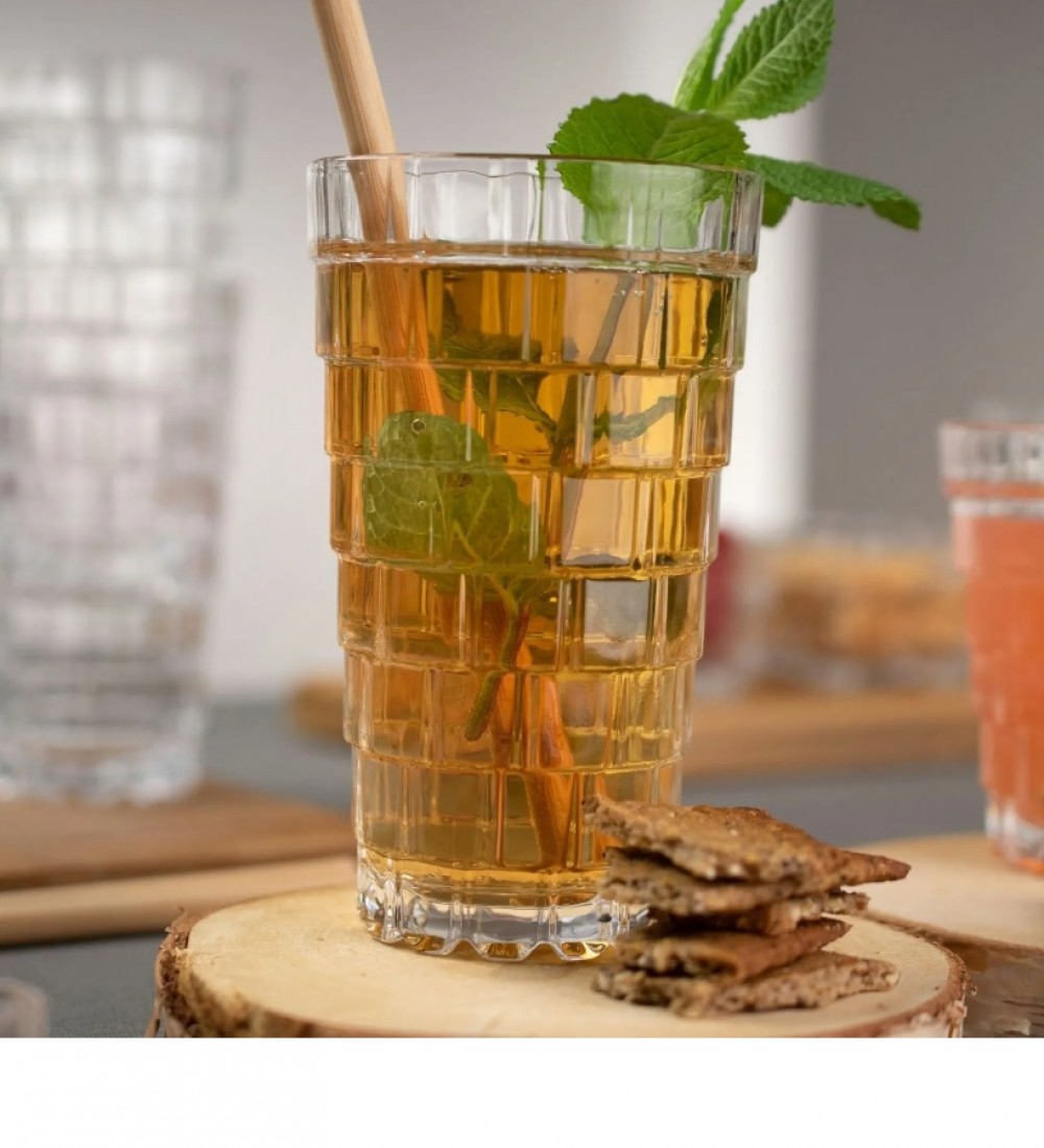 RCR Stack Yüksek Kalite Cam 6'lı Meşrubat Bardağı Seti 390 ml