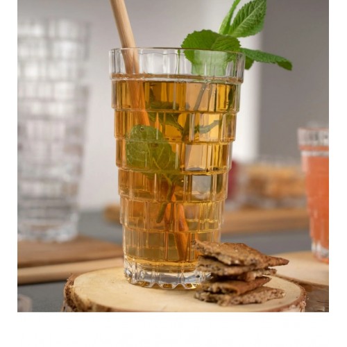 RCR Stack Yüksek Kalite Cam 6'lı Meşrubat Bardağı Seti 390 ml