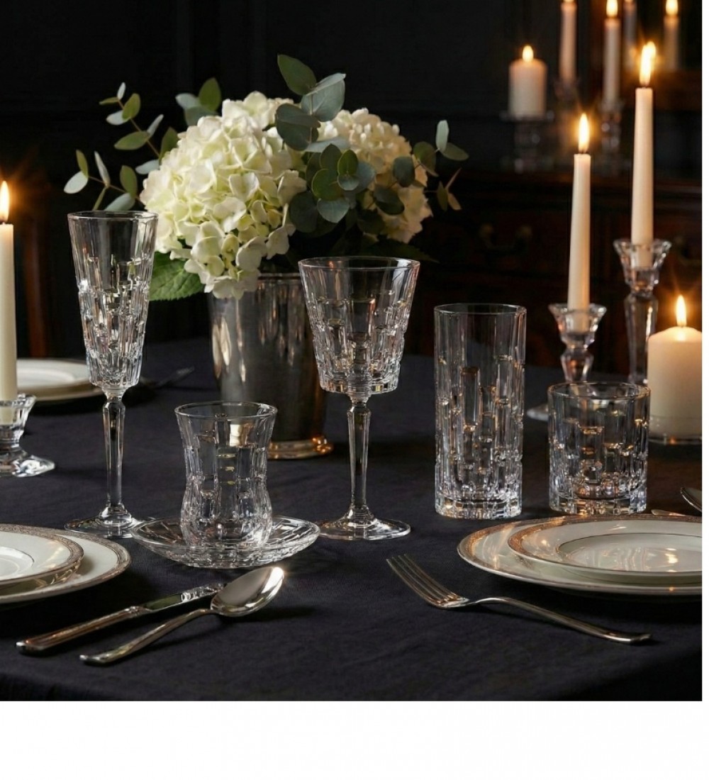 RCR Etna Yüksek Kalite Cam 6'lı Flüt Kadeh Seti 190 ml