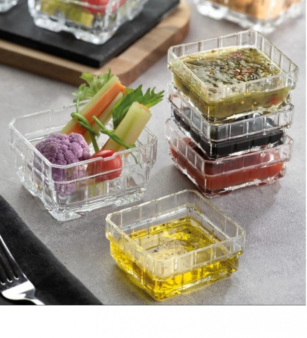 RCR Stack Yüksek Kalite Cam 6'lı Kase Takımı 200 ml