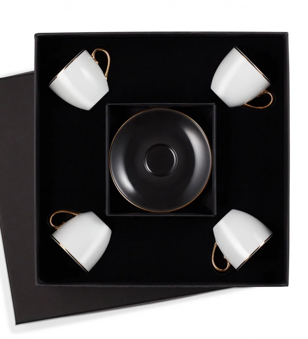 Selamlique 4'lü Klasik Siyah Türk Kahvesi Fincanları