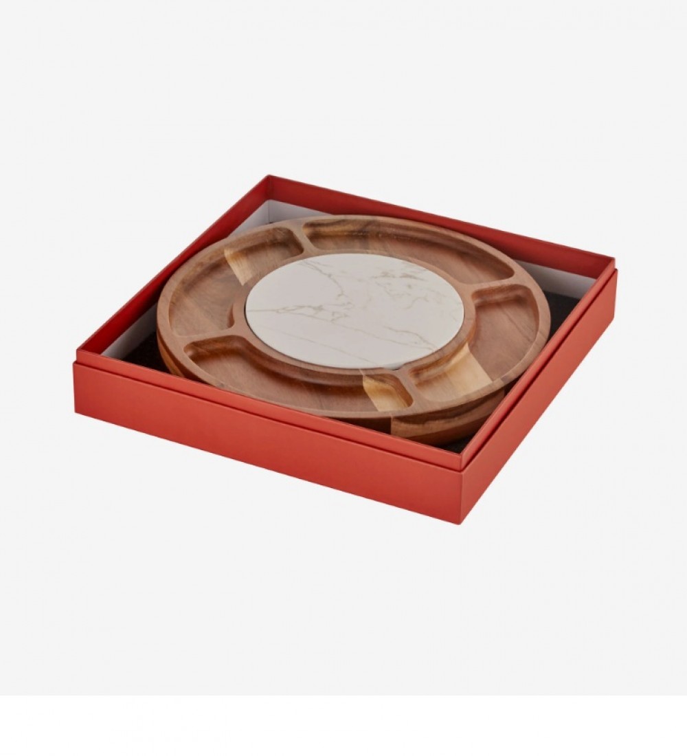 Chiara Aalessi  Kahverengi Ahşap Peynir Sunum Tabağı Acacia Elegance Collection
