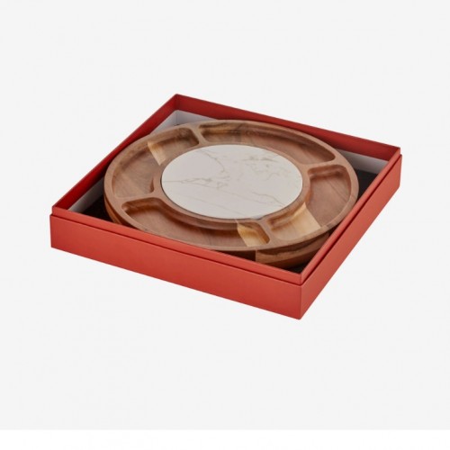 Chiara Aalessi  Kahverengi Ahşap Peynir Sunum Tabağı Acacia Elegance Collection