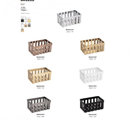 SYSTEM Tezgah Üstü Banyo Havluluk Sepet Gold 20 cm