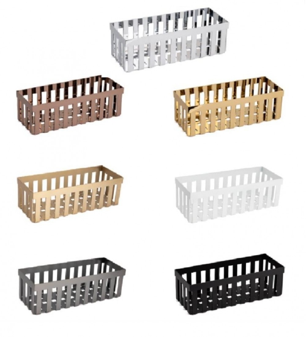 System Tezgah Üstü Banyo Havluluk Sepet Krom 31 cm