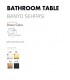 SYSTEM Hareketli Banyo Sehpası Gold 810x333x429 mm
