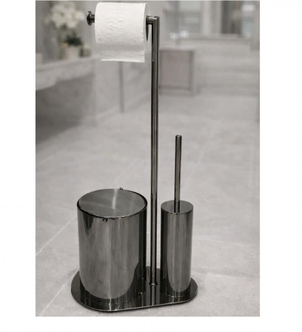 SYSTEM Banyo 3'lü Hareketli Wc Set Füme 71x33x21 cm