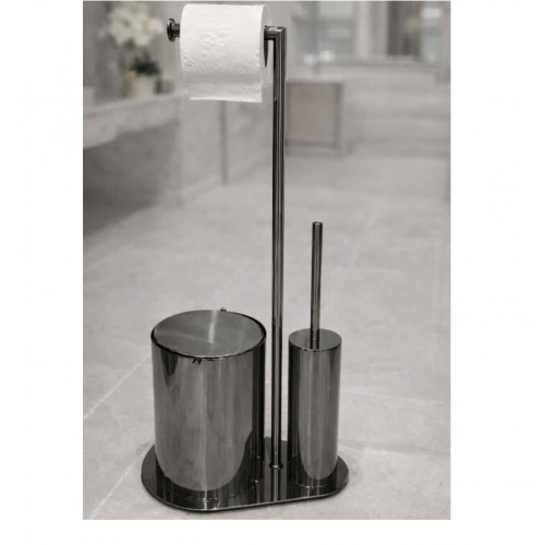 SYSTEM Banyo 3'lü Hareketli Wc Set Füme 71x33x21 cm