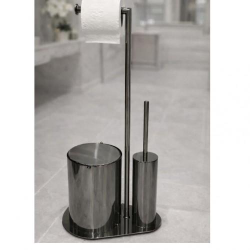 SYSTEM Banyo 3'lü Hareketli Wc Set Füme 71x33x21 cm