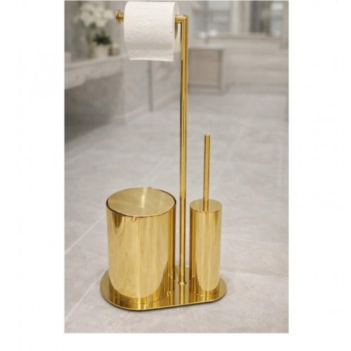 SYSTEM  Banyo 3'lü Hareketli Wc Set Altın 71x33x21 cm