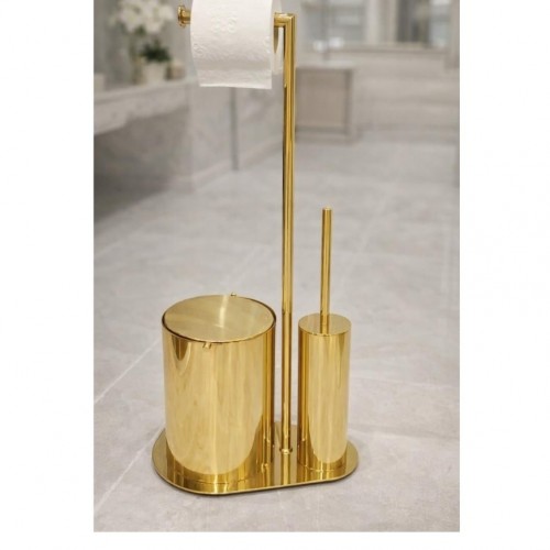 SYSTEM  Banyo 3'lü Hareketli Wc Set Altın 71x33x21 cm