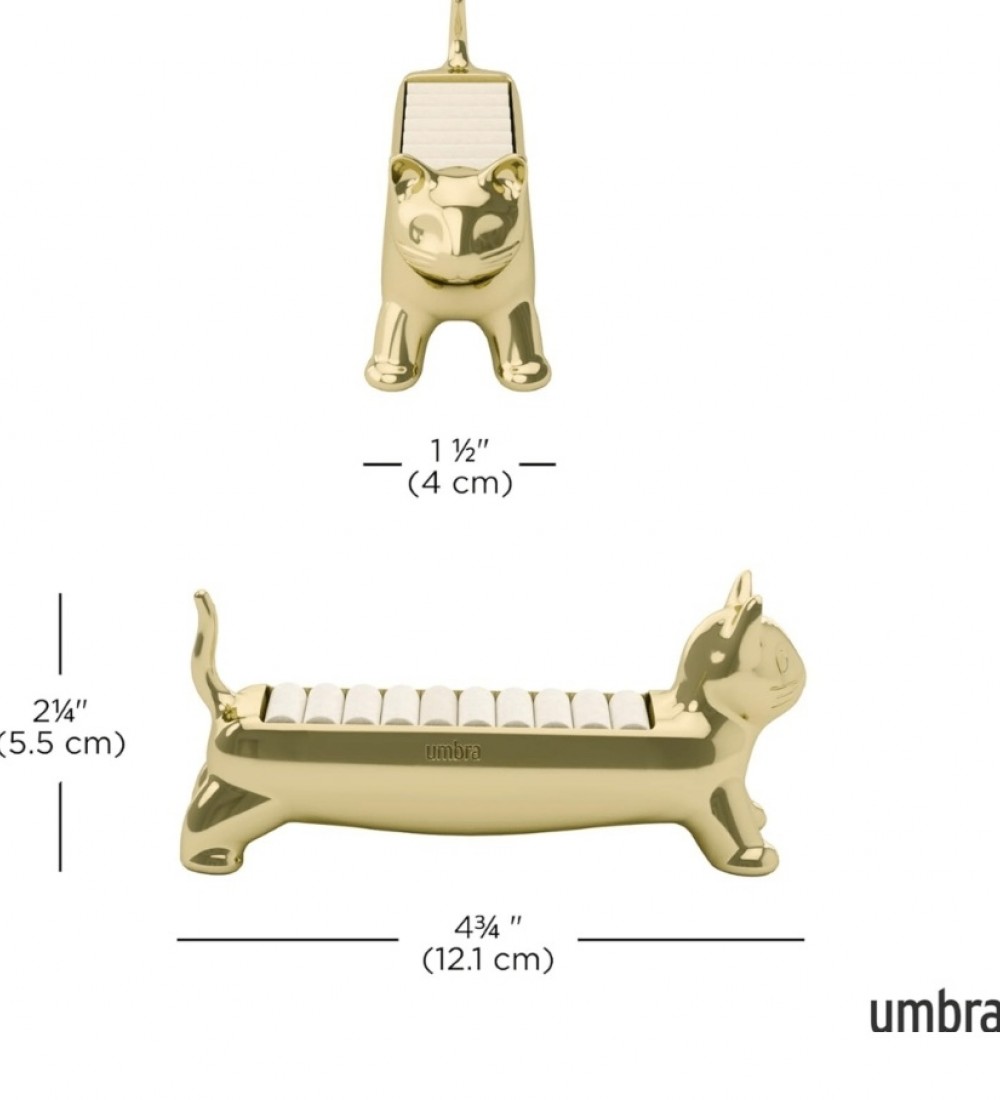 Umbra Alı Cat Pirinç Yüzük Tutucu 4x5,5x12 cm
