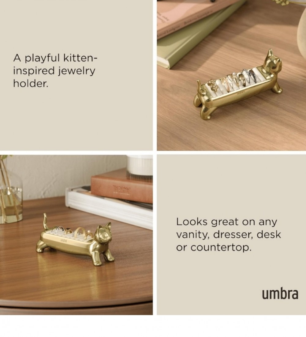 Umbra Alı Cat Pirinç Yüzük Tutucu 4x5,5x12 cm