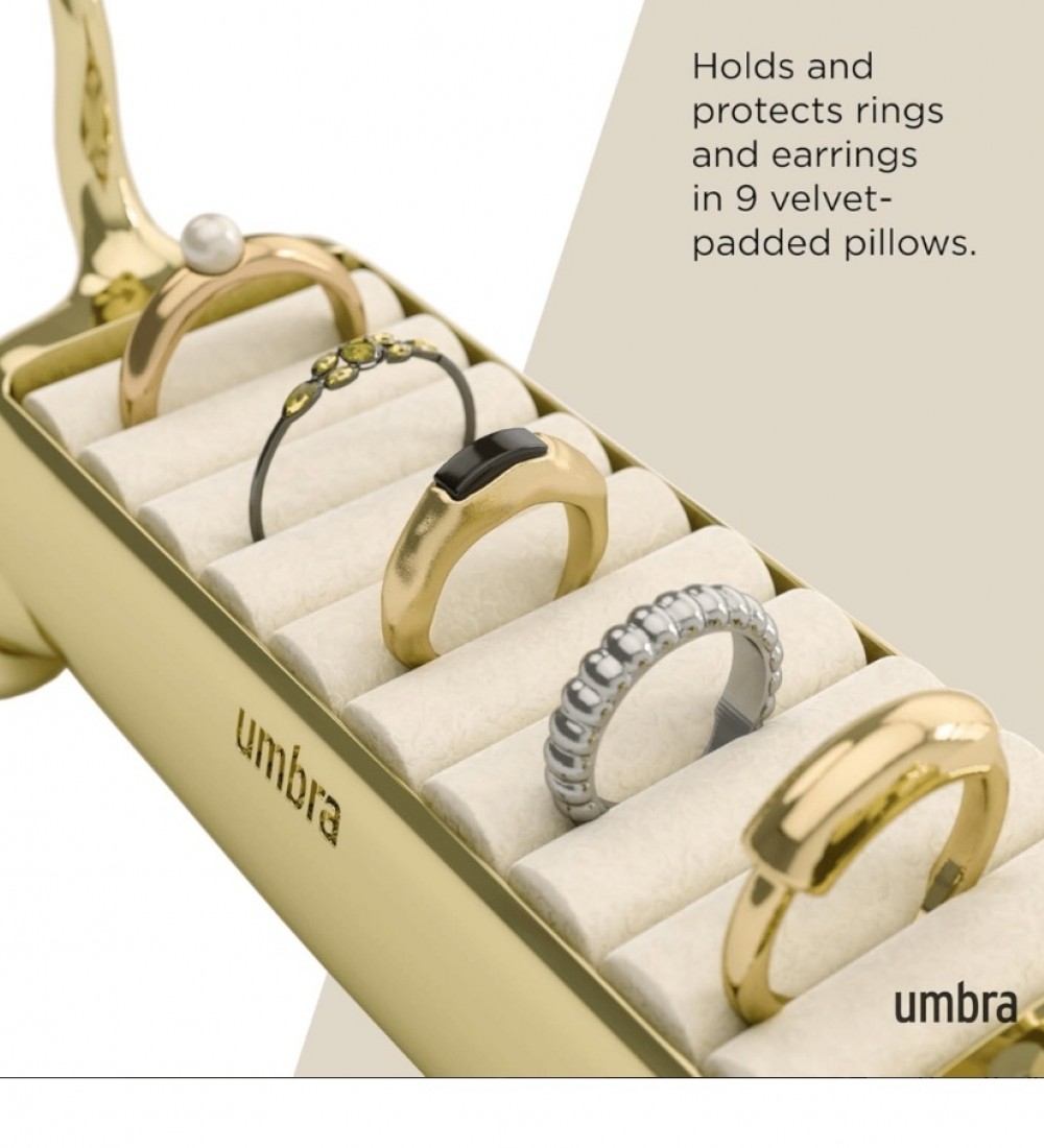 Umbra Alı Cat Pirinç Yüzük Tutucu 4x5,5x12 cm