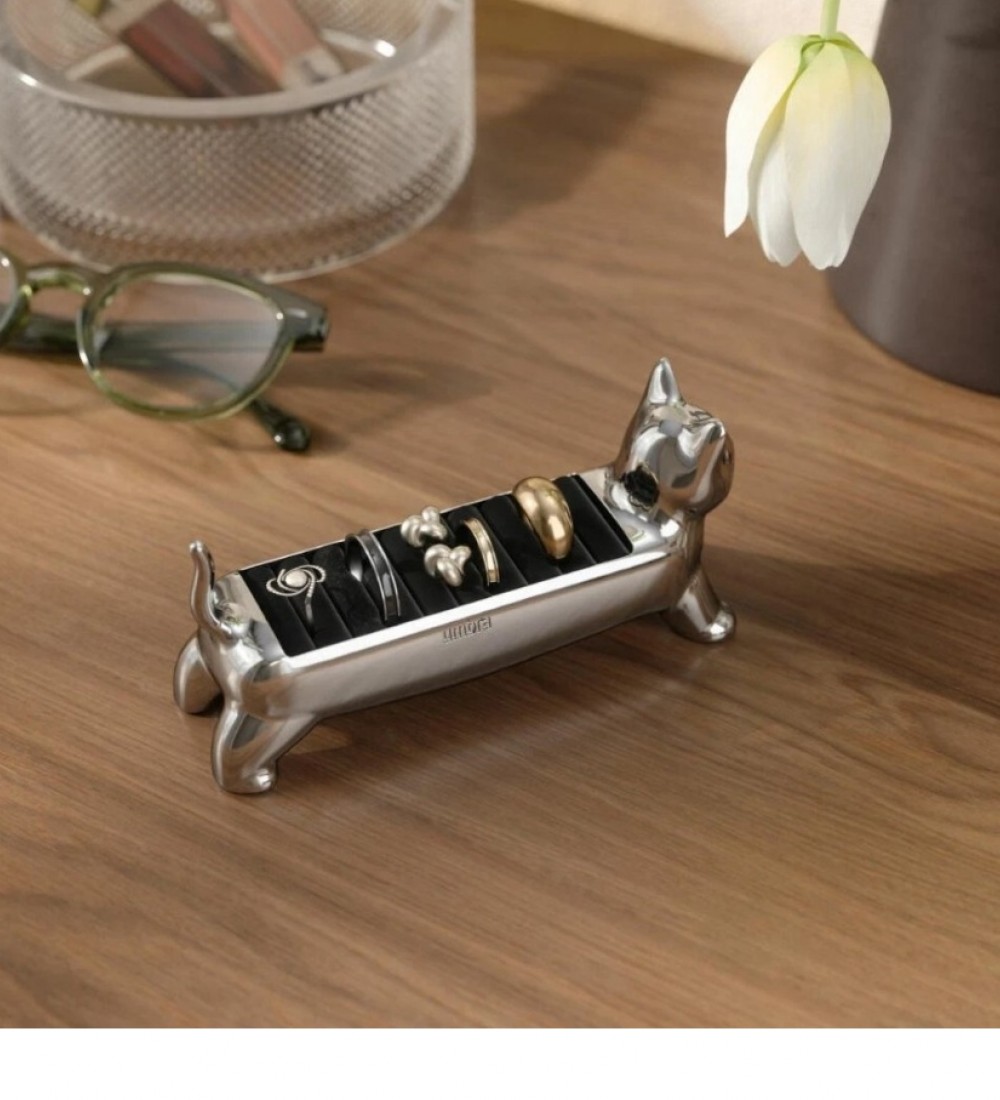 SYSTEM  Alı Cat Yüzük Tutucu Krom Renk 4x5,5x12 cm