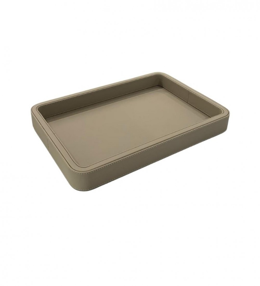 SYSTEM Olympia Deri Tepsi Taupe 30X41x5