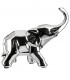 SYSTEM Gılde Figür Fil Seramik Gümüş Renkli Büyük Boy L.12 cm W.31 cm H.27 cm
