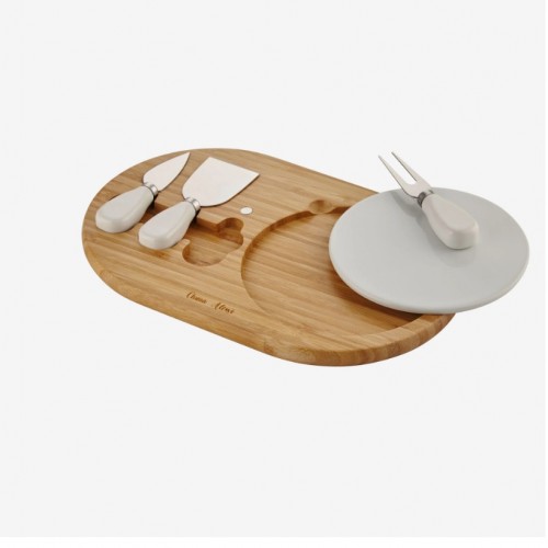 Chiara Alessi Kahverengi Ahşap Peynir Sunum Tabağı Acacia Elegance Collection