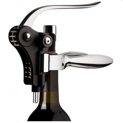 Vacu Vin Kaldıraçlı Tirbuşon Yatay, Paslanmaz Çelik, Siyah, Kutulu (66514606)