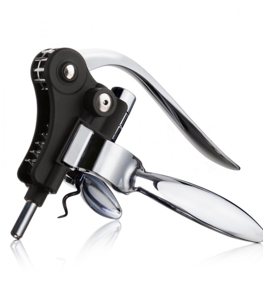 Vacu Vin Kaldıraçlı Tirbuşon Yatay, Paslanmaz Çelik, Siyah, Kutulu (66514606)