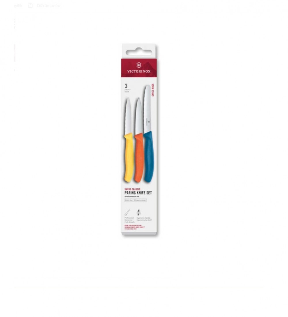 Victorinox 6.7116.32C1 Swiss Classic 3lü Bıçak Set, Renkli