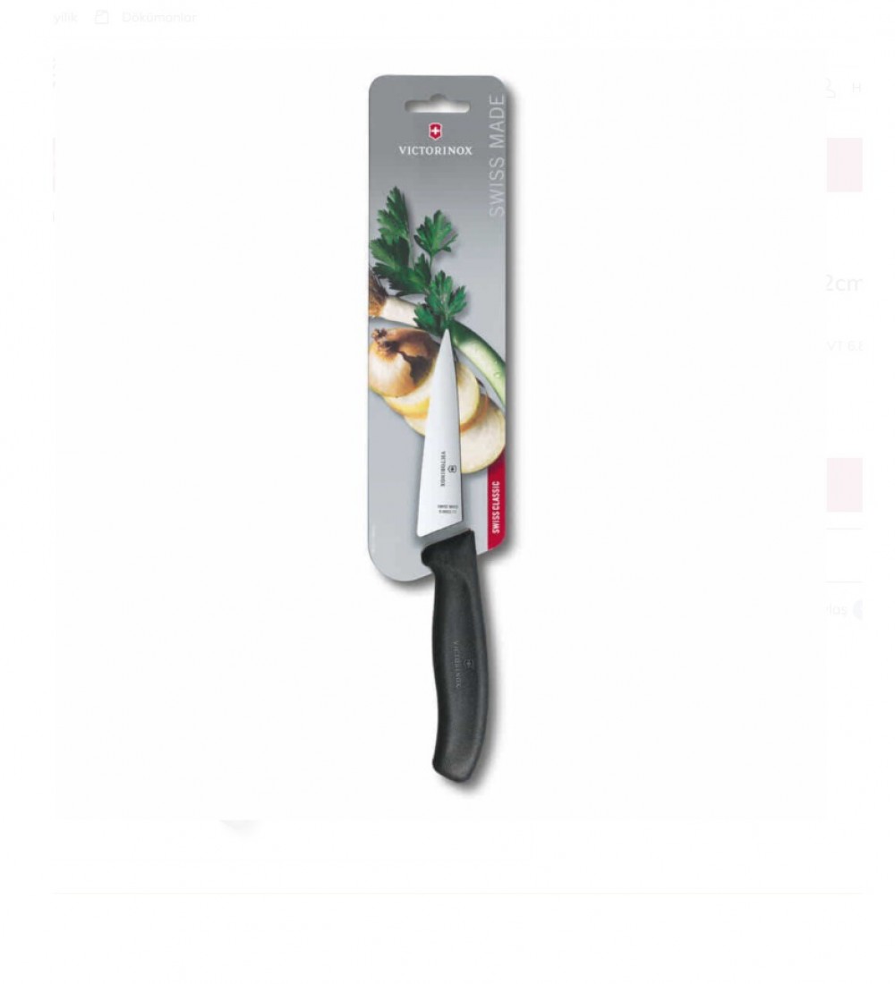 Victorinox 6.8003.12B 12cm Siyah Doğrama Bıçağı, Blisterli Paket