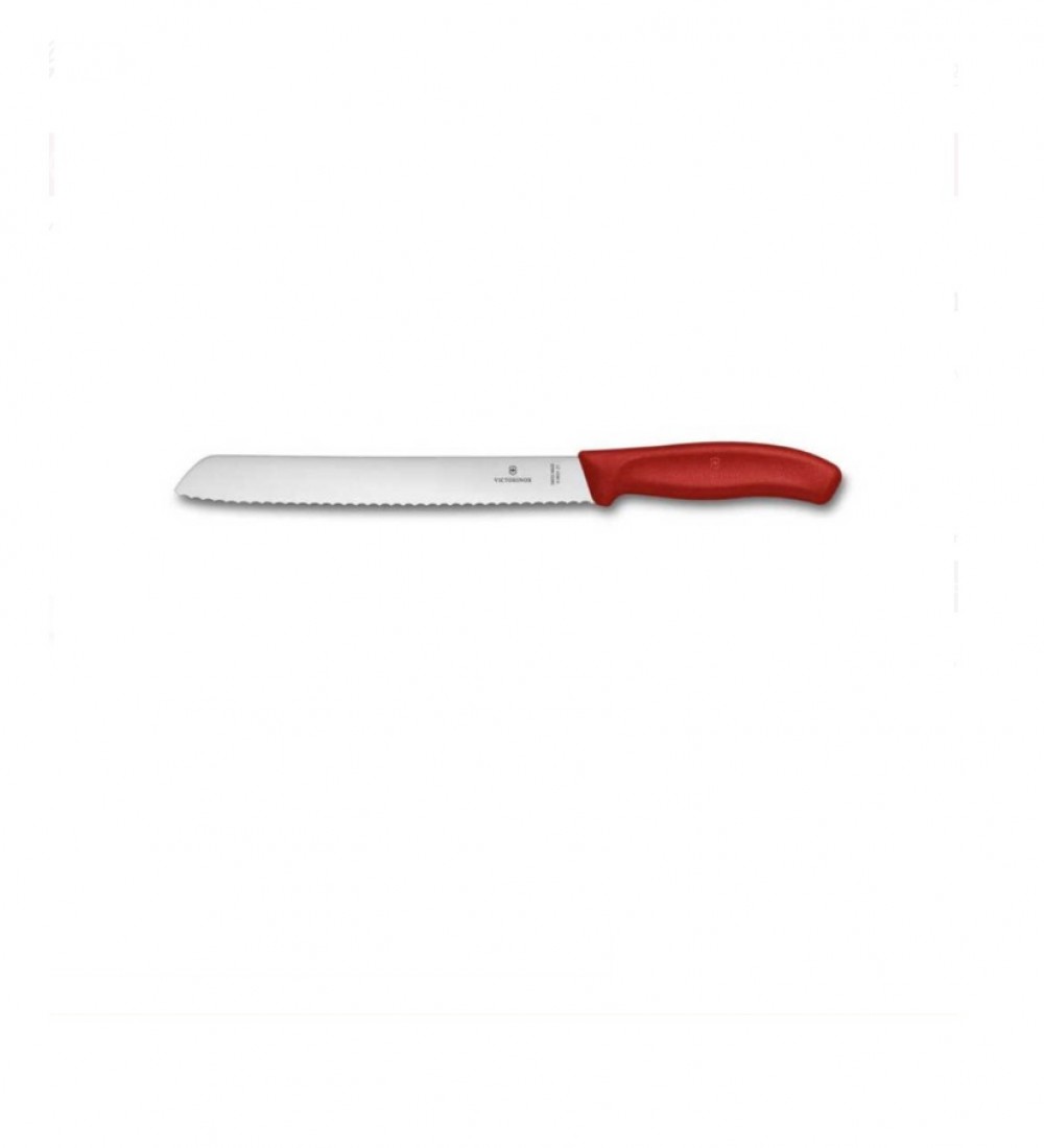 Victorinox 6.8631.21B 21cm Kırmızı Ekmek Bıçağı, Blisterli Paket