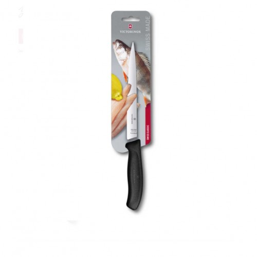 Victorinox 6.8713.20B 20cm Siyah Fileto Bıçağı, Blisterli Paket
