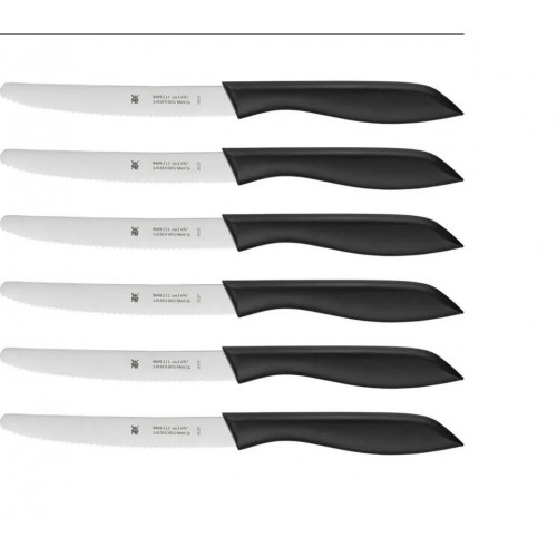 WMF Tırtıklı Soyma Bıçak Seti Siyah 6 Parça