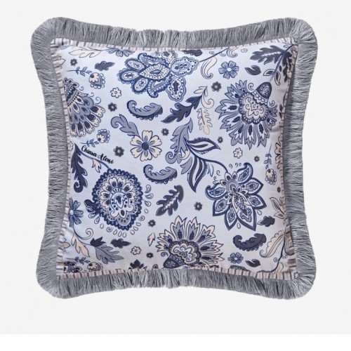 Chiara Alessi Bej Kadife Dekoratif Yastık 45X45 Cm Lily Collection by 